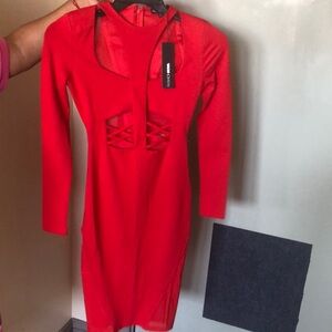 Red Long Sleeve Dress